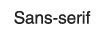 sans serif